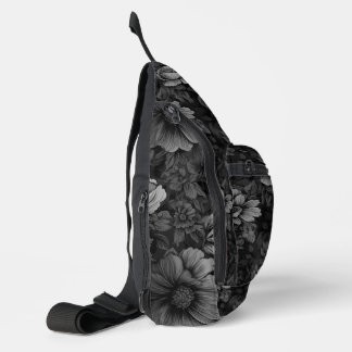 Muted Tones of Gray Floral  Sling Bag
