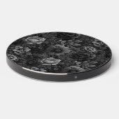 Muted Tones of Gray Floral Wireless Charger (Front 2)