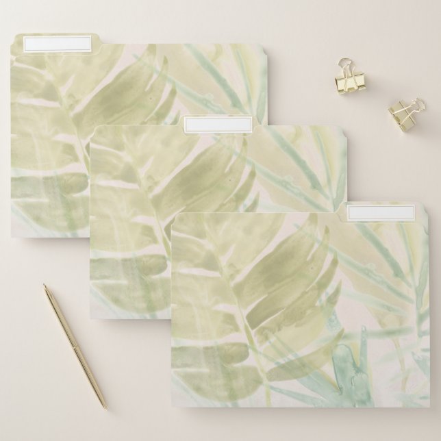 Muted Tropical Leaves File Folder (Set)