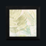 Muted Tropical Leaves Gift Box<br><div class="desc">"Tropical Sorbet" by June Erica Vess. Features a muted color palette of tropical greenery.</div>