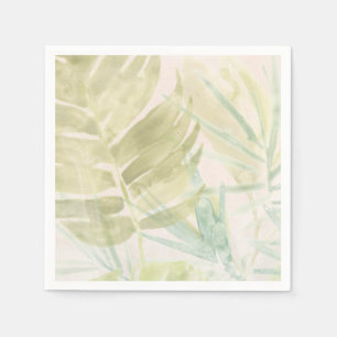 Muted Tropical Leaves Napkins