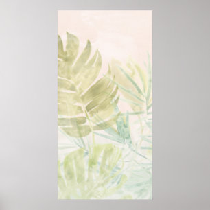 Muted Tropical Leaves Poster