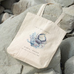 Muted Underwater Crab Coral Nautical Wedding Tote Bag<br><div class="desc">If you need any further customisation please feel free to message me on yellowfebstudio@gmail.com.</div>