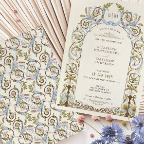 Muted Victorian Royal Elegance Wedding Invitations