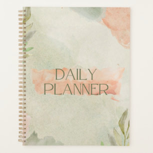 Muted Watercolor Texture & Minimalist Botanical Planner