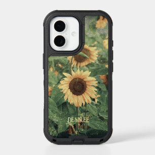Muted Yellow Grunge Giant Weeping Sunflowers iPhone 17 Case