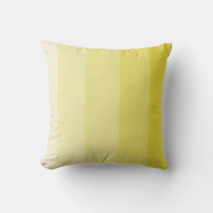 Muted Yellow Ombre Stripe Throw Pillow