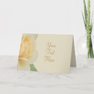 Muted Yellow Rose Customized Card