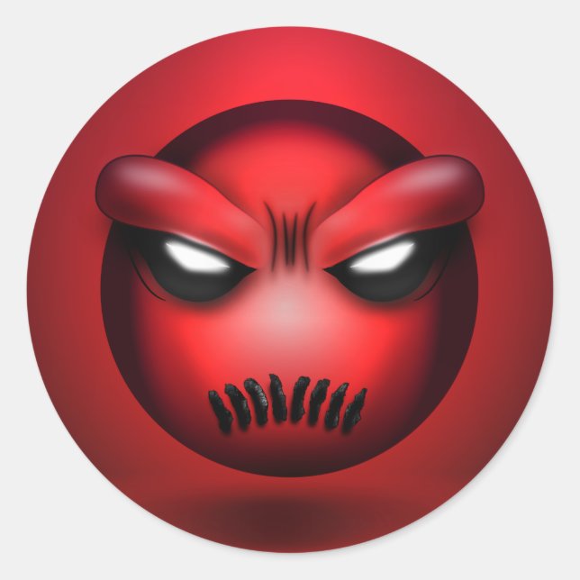 Mutemoji Round Sticker (Front)