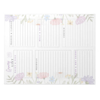 Muti- Store Grocery List Notepad