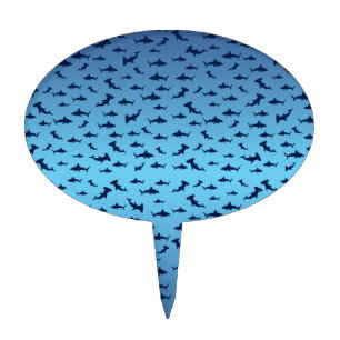 Mutilple Hammer Head Sharks Cake Topper