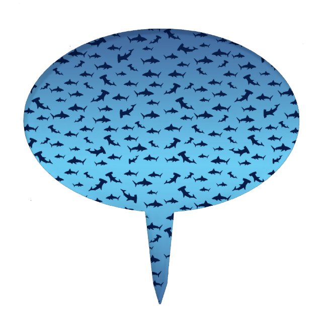 Mutilple Hammer Head Sharks Cake Topper (Front)