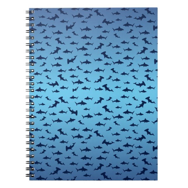 Mutilple Hammer Head Sharks Notebook (Front)