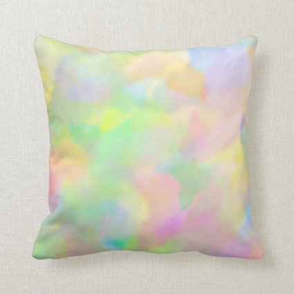 Mutli Colored Pastels Throw Pillow