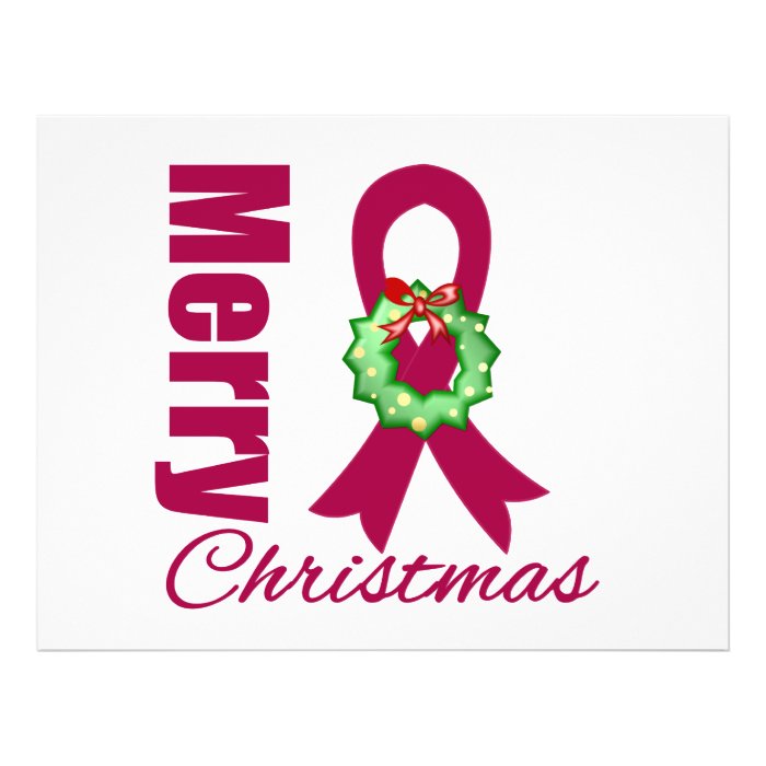 Mutliple Myeloma Awareness Merry Christmas Ribbon Personalized Flyer