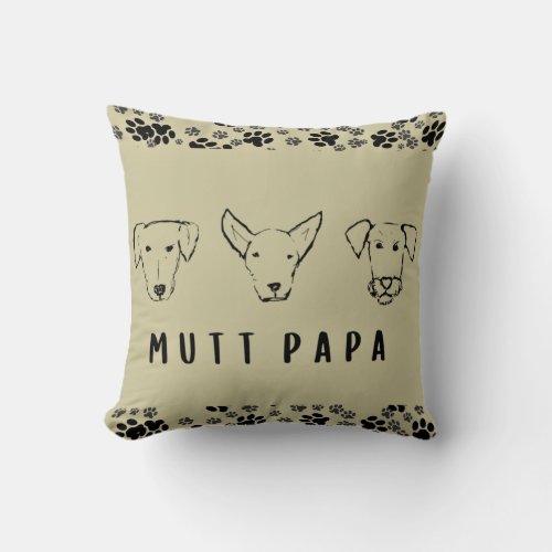 Mutt Papa Dog Pillow