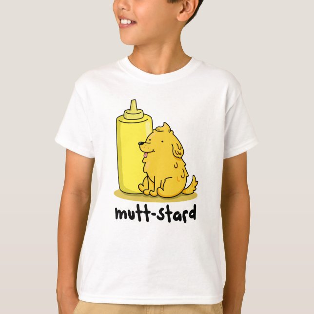 Mutt-stard Funny Doggy Mustard Pun  T-Shirt (Front)