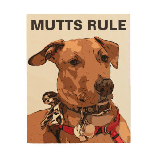 MUTT WOOD WALL DECOR