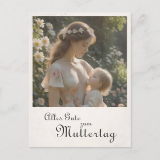 Muttertag – Eine zärtliche Umarmung im Garten Holiday Postcard