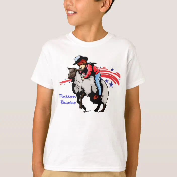 Mutton Buster Rodeo T Shirt Zazzle Com