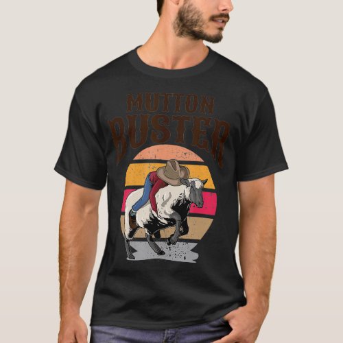 Mutton Buster Sheep Busting Youth Rodeo  T_Shirt