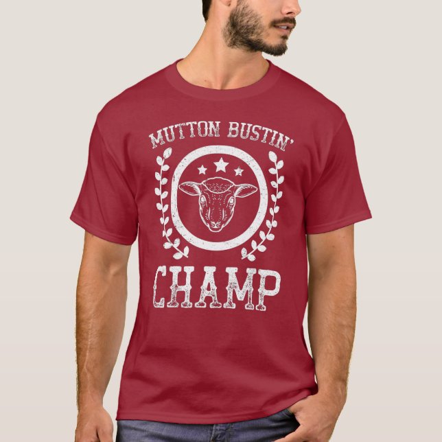 Mutton Bustin Champ Rodeo T-Shirt (Front)