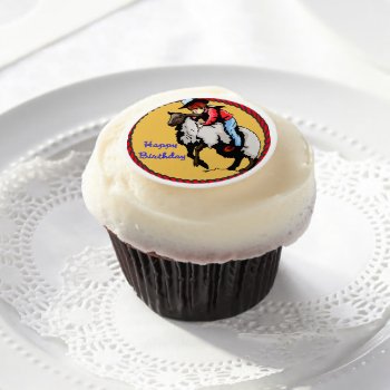 Mutton Bustin Cupcake Decorations Edible Icing Edible Frosting Rounds by RODEODAYS at Zazzle