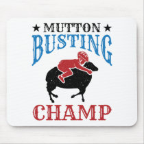 Mutton Busting Champ Sheep Riding Mouse Pad