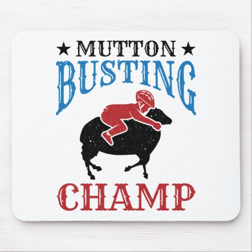 Mutton Busting Champ Sheep Riding Mouse Pad