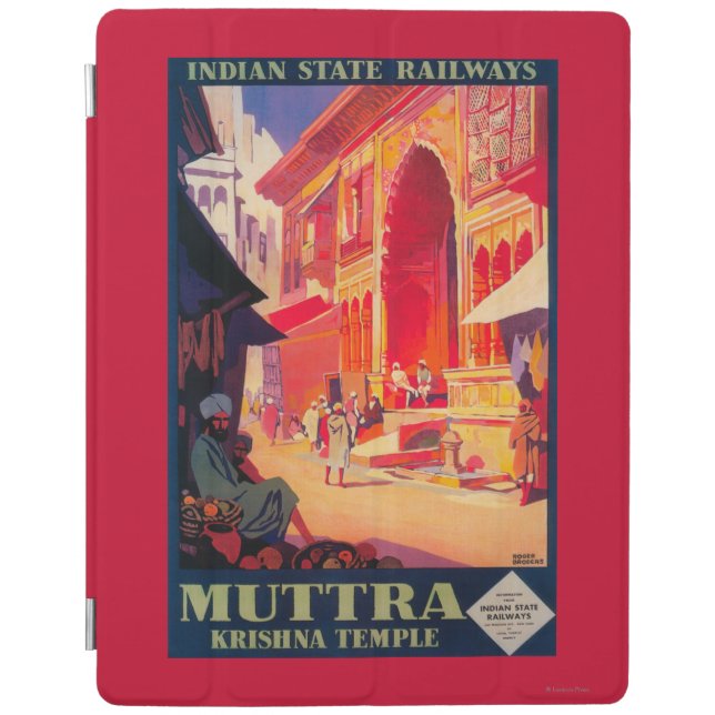 Muttra Krishna Temple Travel Poster iPad Smart Cover (Front)
