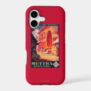Muttra Krishna Temple Travel Poster iPhone 17 Case