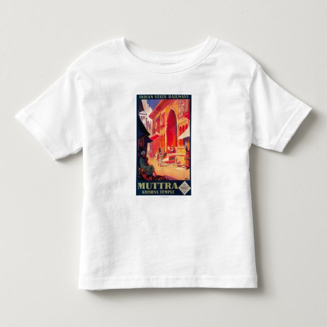 Muttra Krishna Temple Travel Poster Toddler T-shirt (Front)