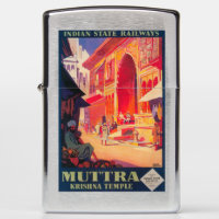 Muttra Krishna Temple Travel Poster