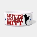 Mutts Against Mitt Bowl<br><div class="desc">Dogs Against Romney For Dog Lovers and Owners and Animal Advocates Who Want to Make a Political Statement Animal rights advocates everywhere are speaking out in response to a Boston Globe report that Mitt Romney strapped the kennel of their family dog, Seamus, to the top of the car for a...</div>