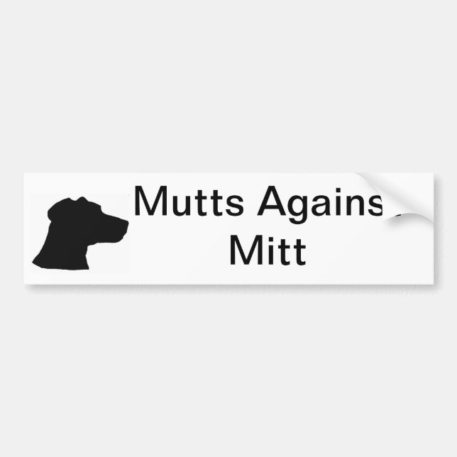 Mutts Against Mitt Bumper Sticker (Front)