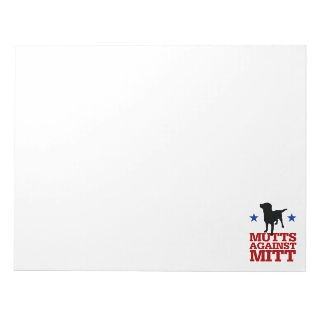 Mutts Against Mitt Notepad (Front)