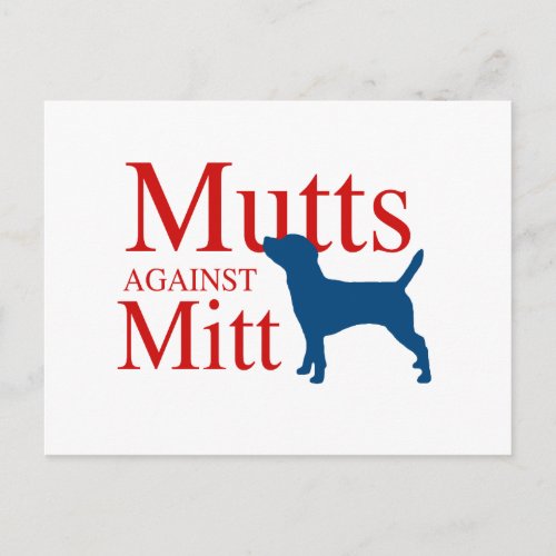 Mutts against Mitt Postcard