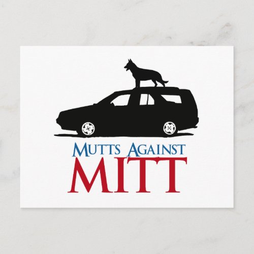 Mutts Against Mitt Romneypng Postcard