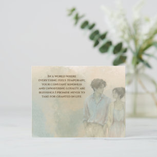 Mutual Gratitude Love Quote Postcard   Gentle Pres