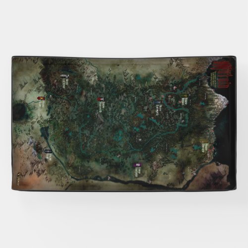 Mtvia 3x5 Vinyl Map Banner