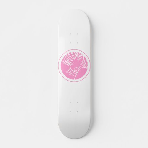 muuhh cute anime pink skateboard deck