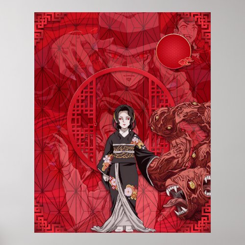 Muzan Kibutsuji Woman Poster