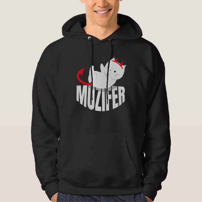 Muzifer I Cat Kitten Lucifer Devil Little Devil Lu Hoodie (Front)