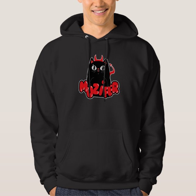 Muzifer I Cat Kitten Lucifer Devil Little Devil Lu Hoodie (Front)