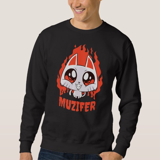 Muzifer I Cat Kitten Lucifer Devil Little Devil Lu Sweatshirt (Front)