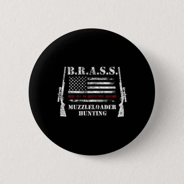 Muzzleloader Accessories Rifles Usa Flag Deer Fire Button (Front)