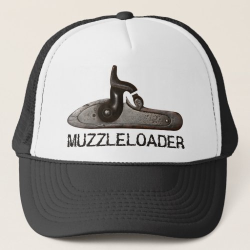 Muzzleloader breech  hammer black powder rifle trucker hat