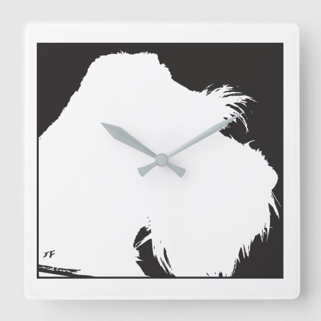 muzzler square wall clock (Front)