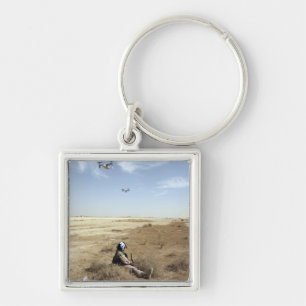 MV-22B Ospreys fly over US Navy Hospital Corpsm Keychain