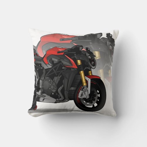 MV Agusta Brutale 1000RR with special background Throw Pillow